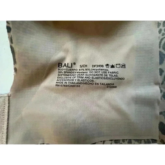 Bali Women Underwire Comfort Bra Size Small Style 3498 Animal Leopard Print NWT - Picture 6 of 7